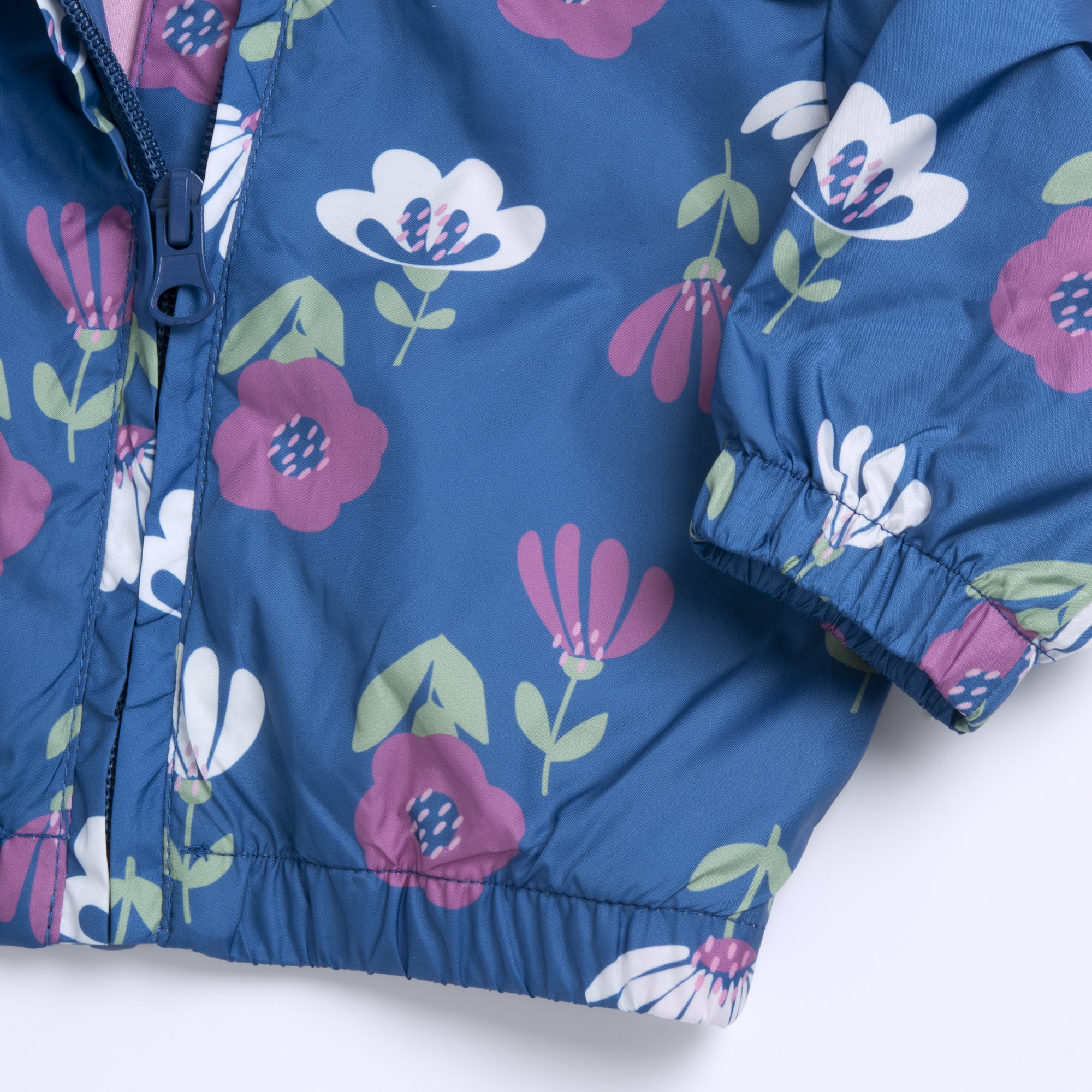 Chicco Βρεφικό Ανοιξιάτικο Μπουφάν Μπλε Φλοράλ Eco-Friendly - Image 3