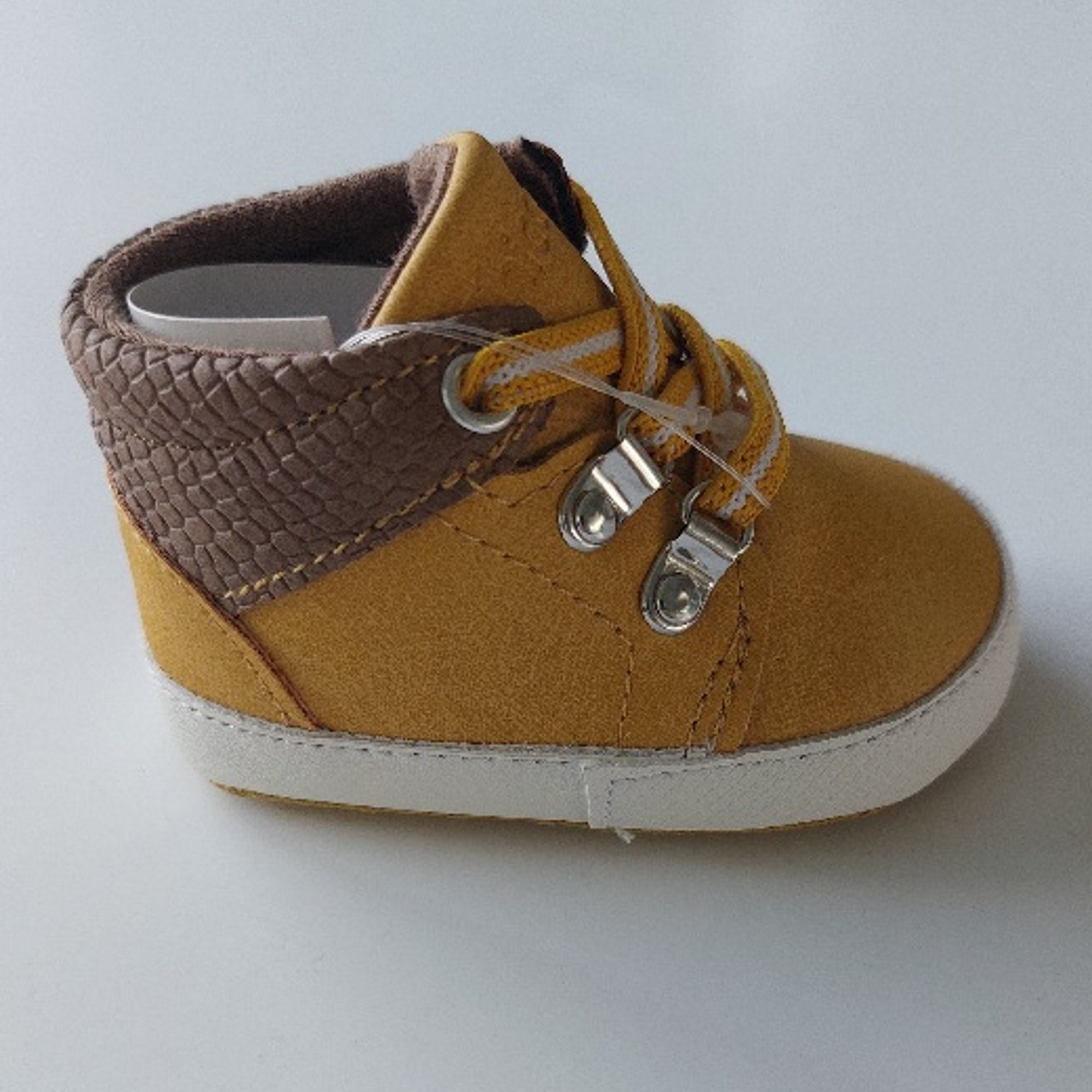 Chicco Βρεφικά Μποτάκια Αγκαλιάς Ώχρα Ostik με Ελαστικά Κορδόνια - Image 6