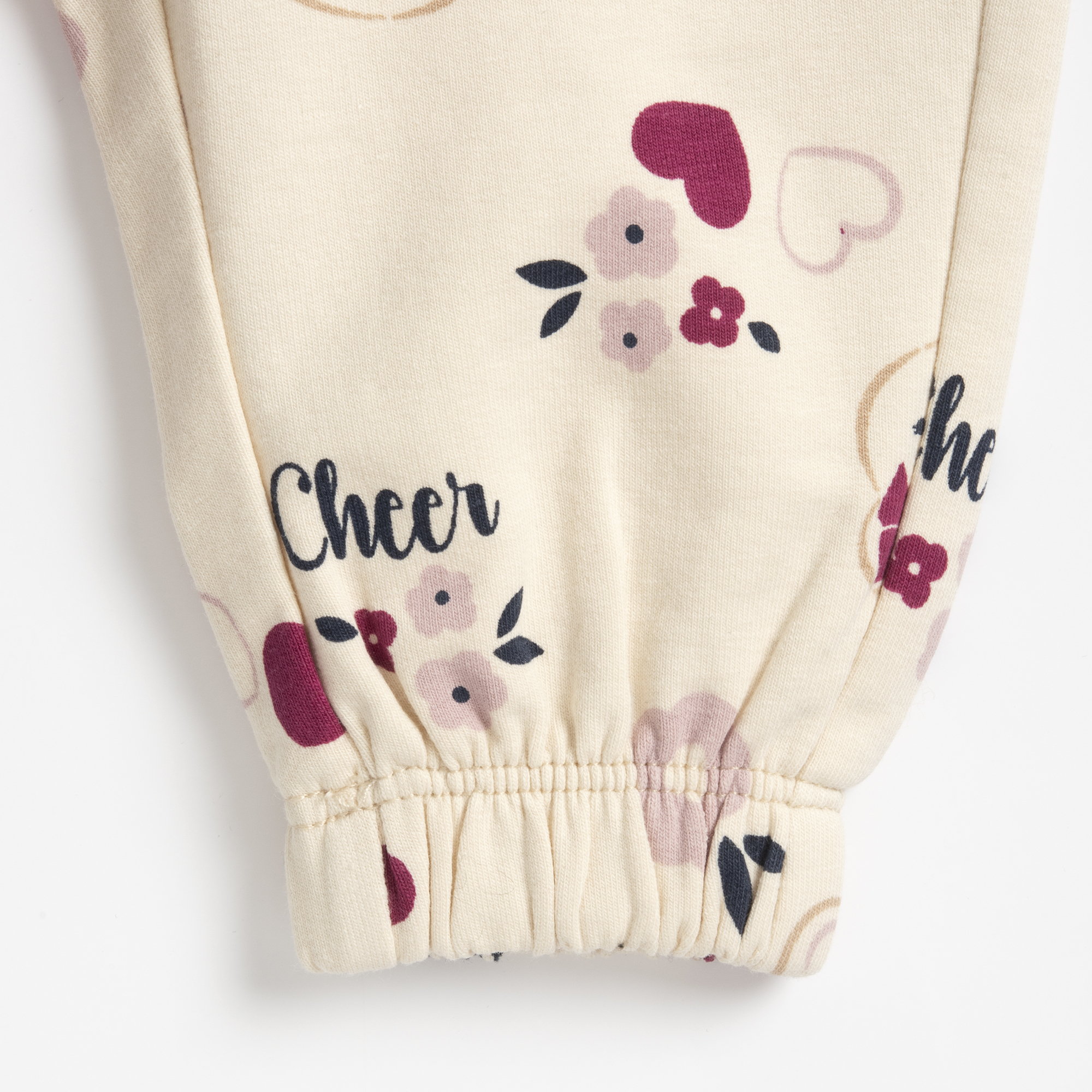 Chicco Βρεφικό Παντελόνι Jogger Εκρού με Αρκουδάκια & Φιόγκο - Image 4