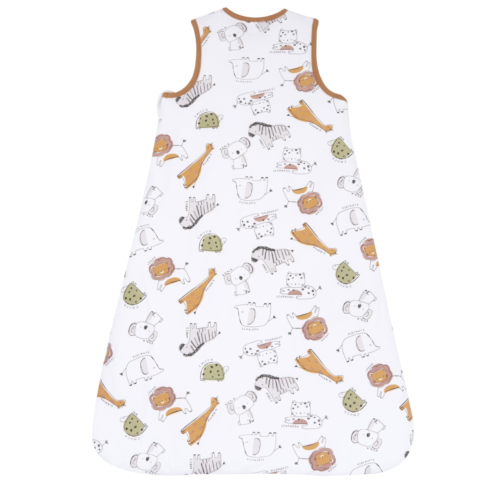 Chicco Βρεφικός Υπνόσακος Unisex με Ζωάκια (Oeko-Tex) Φυσικό-Καφέ TOG 3 - Image 2