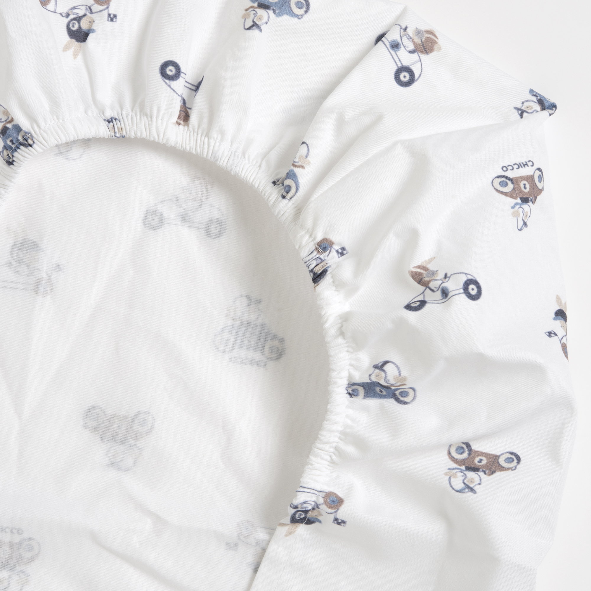 Chicco Βρεφικό Σετ Σεντονιών Αγοριού “Classic Style” Λευκό-Μπλε (Oeko-Tex) - Image 3