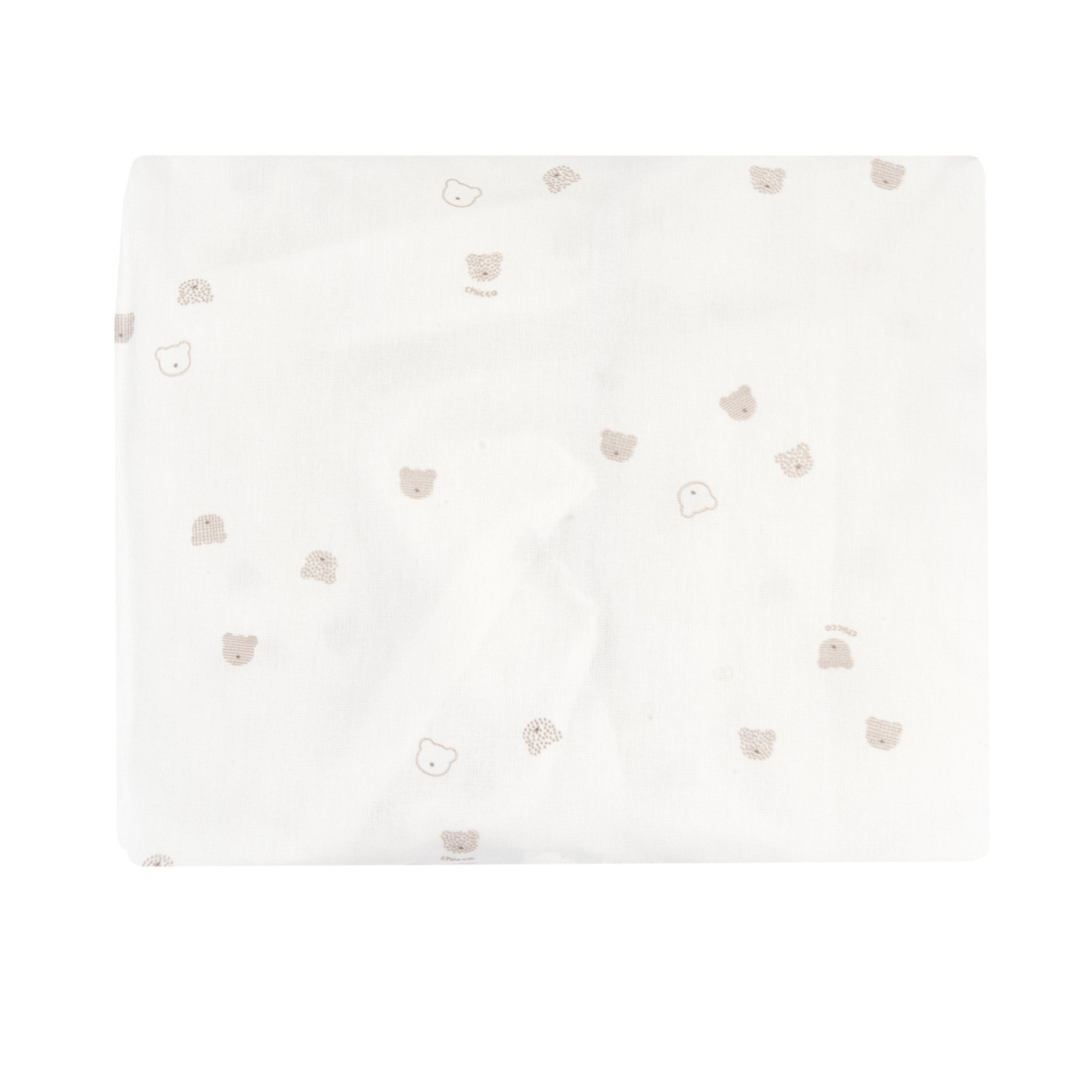 Chicco Βρεφικό Σετ Σεντονιών Unisex με Ζωάκια Λευκό-Μπεζ - Image 2