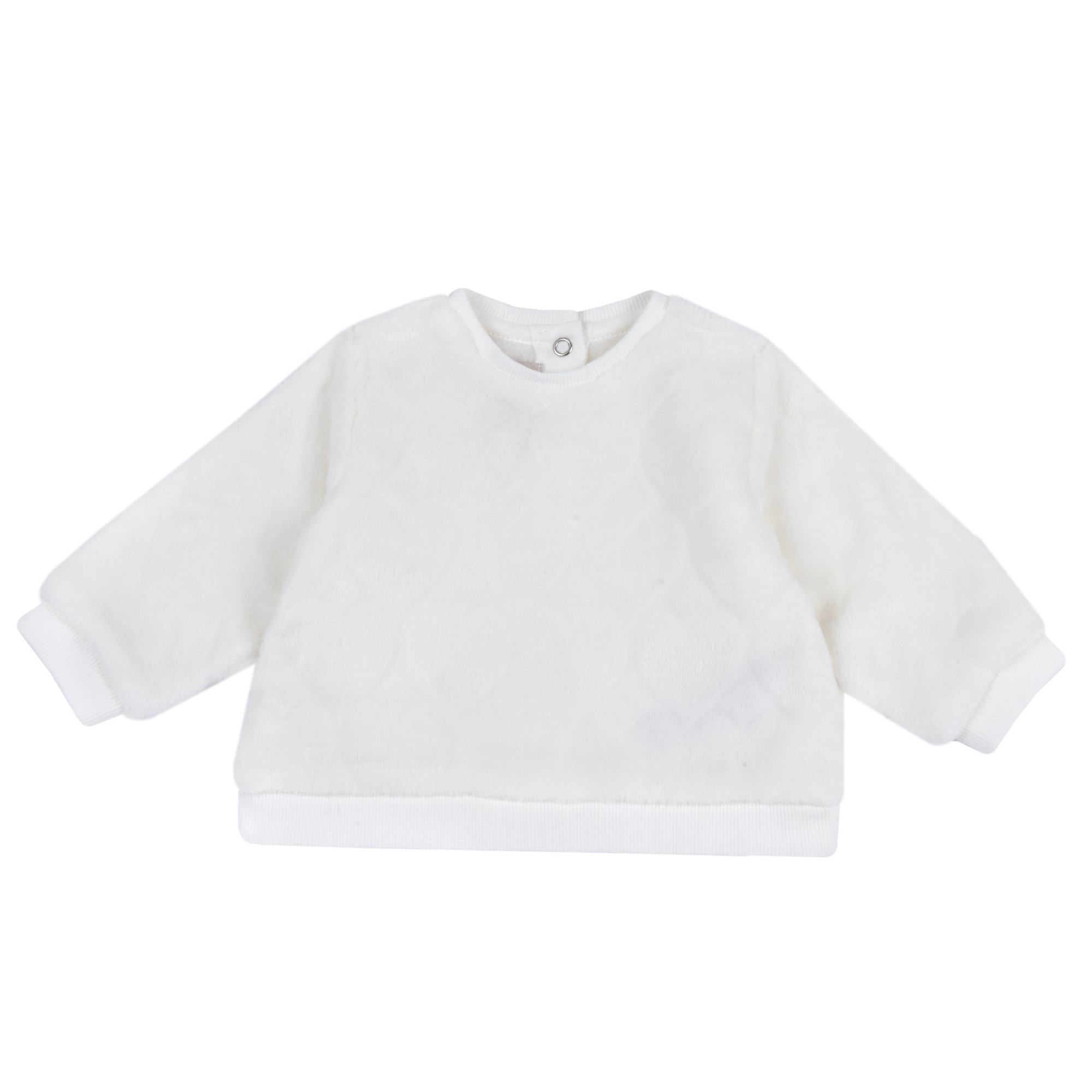 Chicco Βρεφική Μακρυμάνικη Μπλούζα Unisex Λευκή (Oeko-Tex)