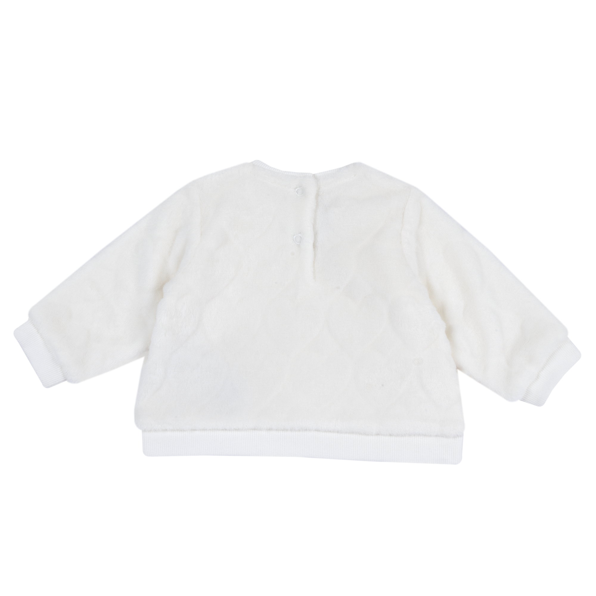 Chicco Βρεφική Μακρυμάνικη Μπλούζα Unisex Λευκή (Oeko-Tex) - Image 2